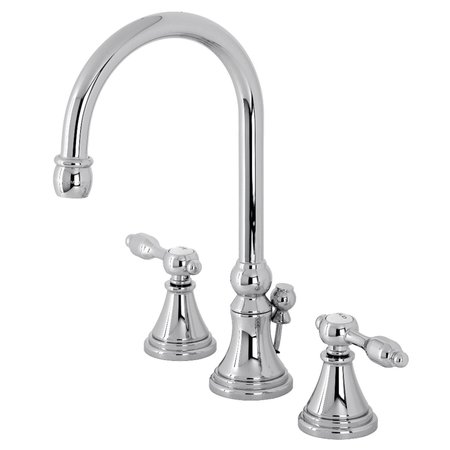 KINGSTON BRASS KS2981TAL Tudor Widespread Bathroom Faucet W/ Brass Pop-Up, Chrome KS2981TAL